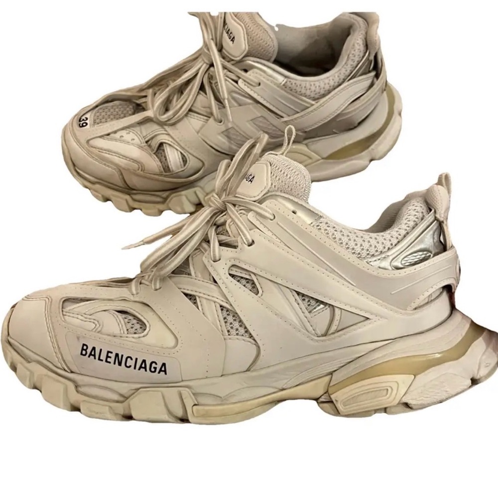 Balenciaga Track Sneakers | Luxury Designer | Beige | Size 7 (EU 40)